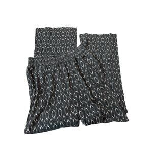 Roxy Casual Bohemian Flare Pull On Pants Size Small Paper Bag Gray Cotton